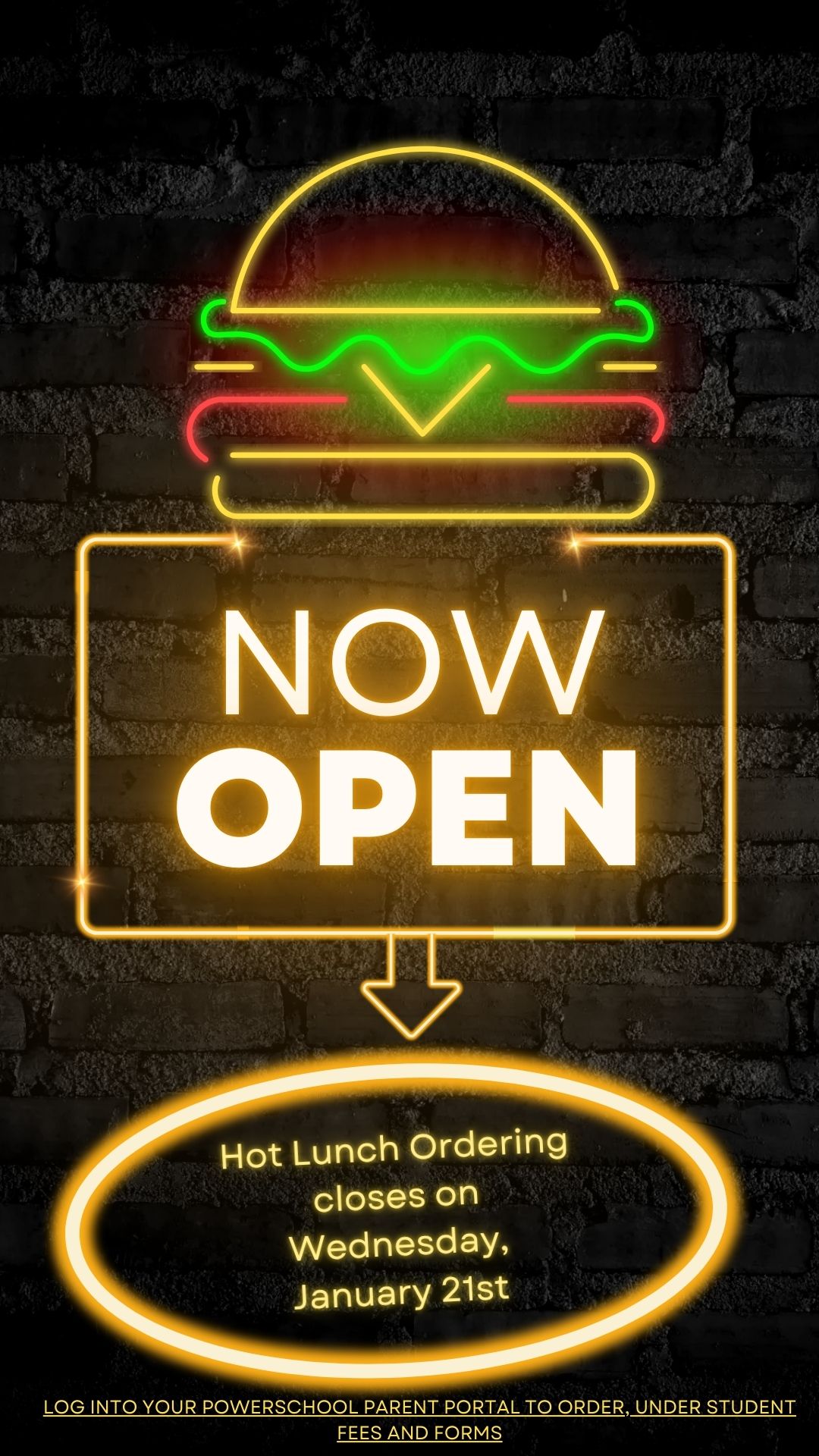 Neon Fastfood Burger We Are Open Instagram Story (3)